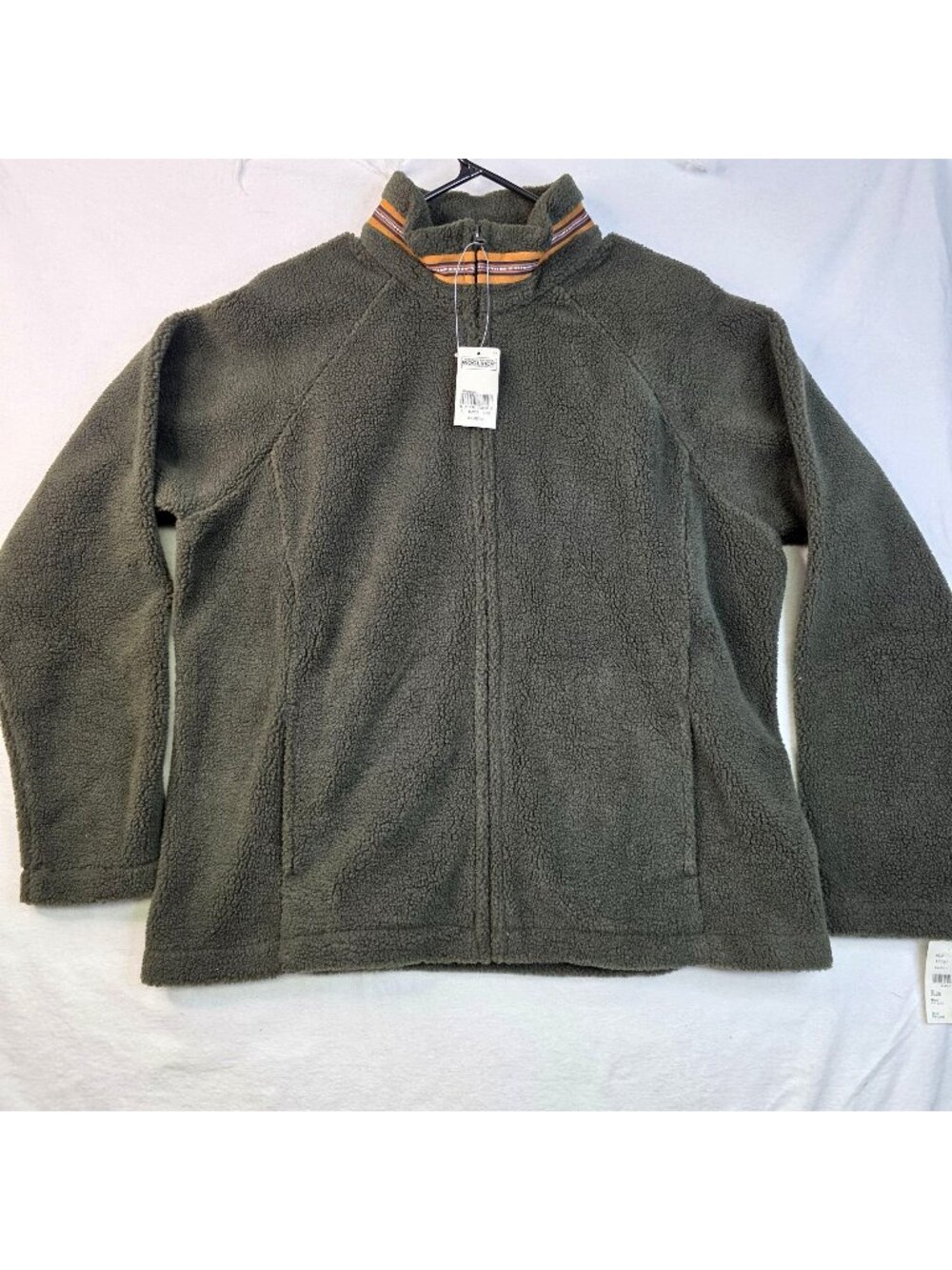 Vintage Woolrich Sherpa Fleece Jacket XL Loden Green Outdoor Cabincore 90s Retro